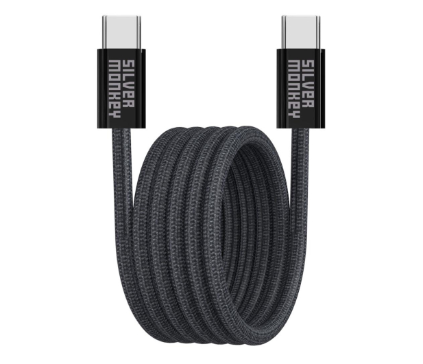 SILVER MONKEY magnetyczny USB-C 100W 2m Czarny - 1270391 - zdjęcie